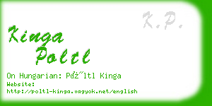 kinga poltl business card
